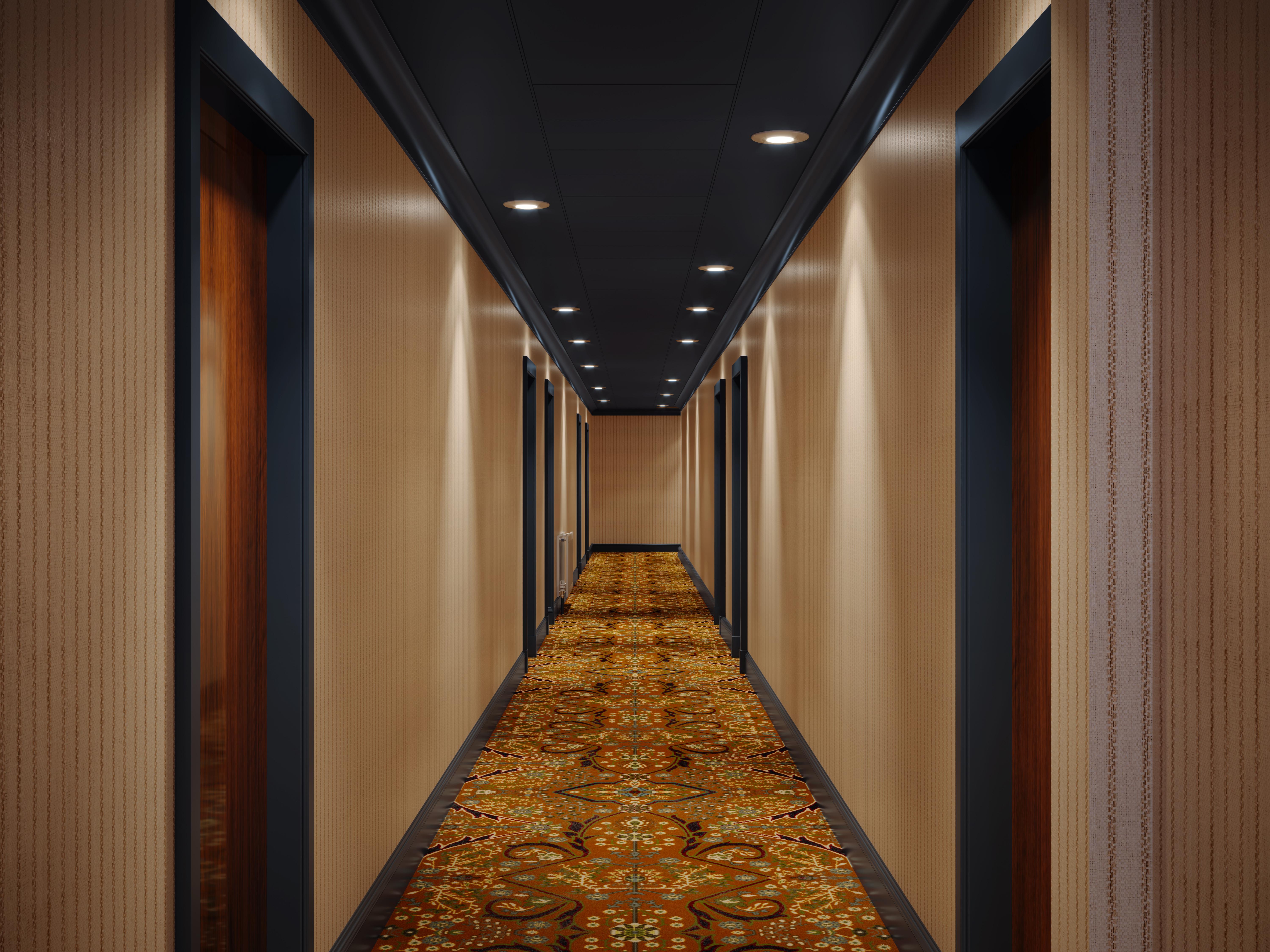 Marine Troon Hotel Eksteriør billede A 3D rendering of a hotel corridor